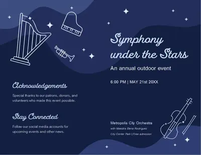 Live music concert event brochure